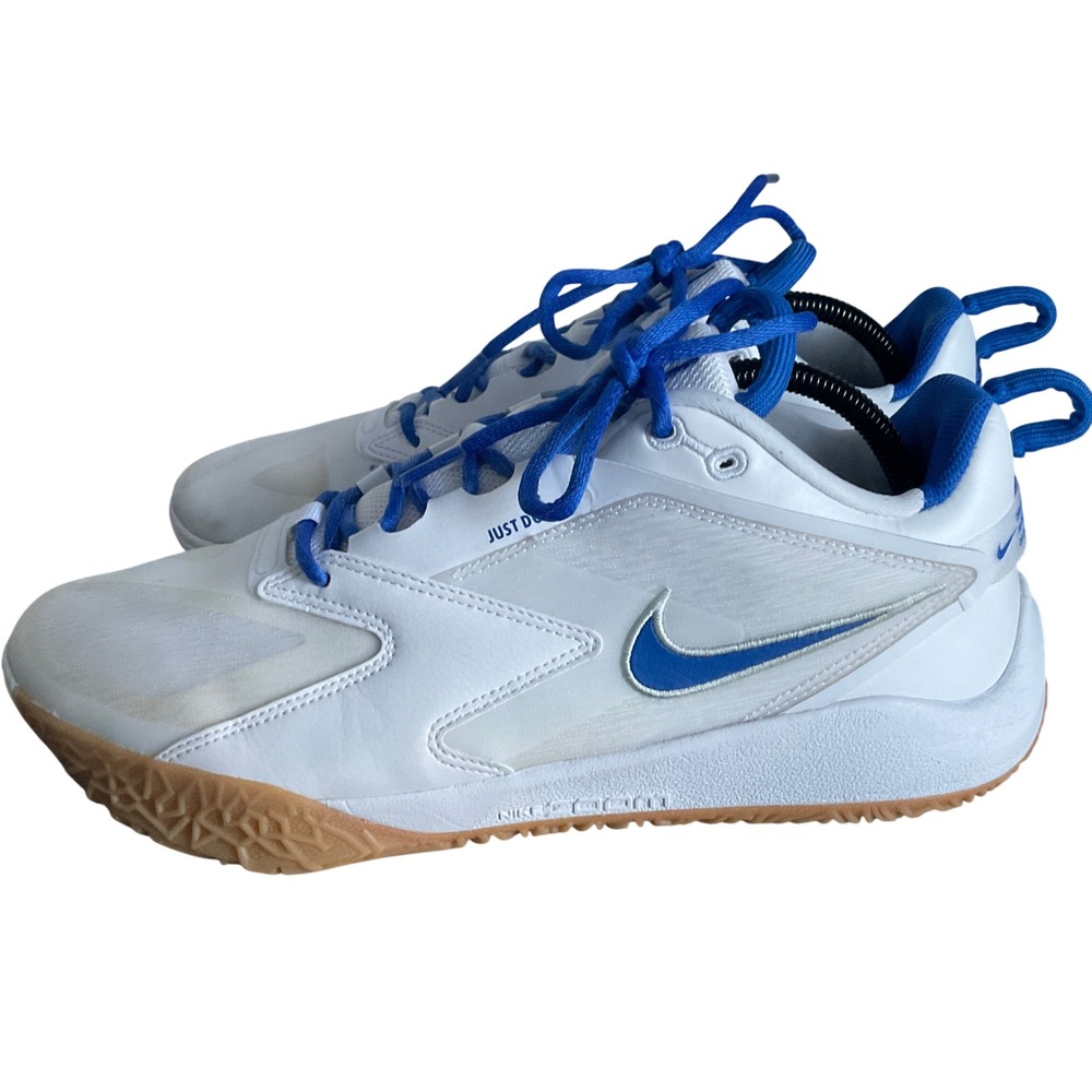 Nike Air Zoom HyperAce 3 White Game Royal Volleyball Shoes FQ7071-106 Mens 9